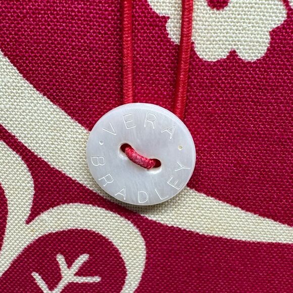 Vera Bradley Twirly Birds Pink Glass Ball Ornament In Fabric Box Retired 2010 - Picture 7 of 7